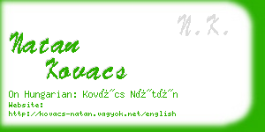 natan kovacs business card